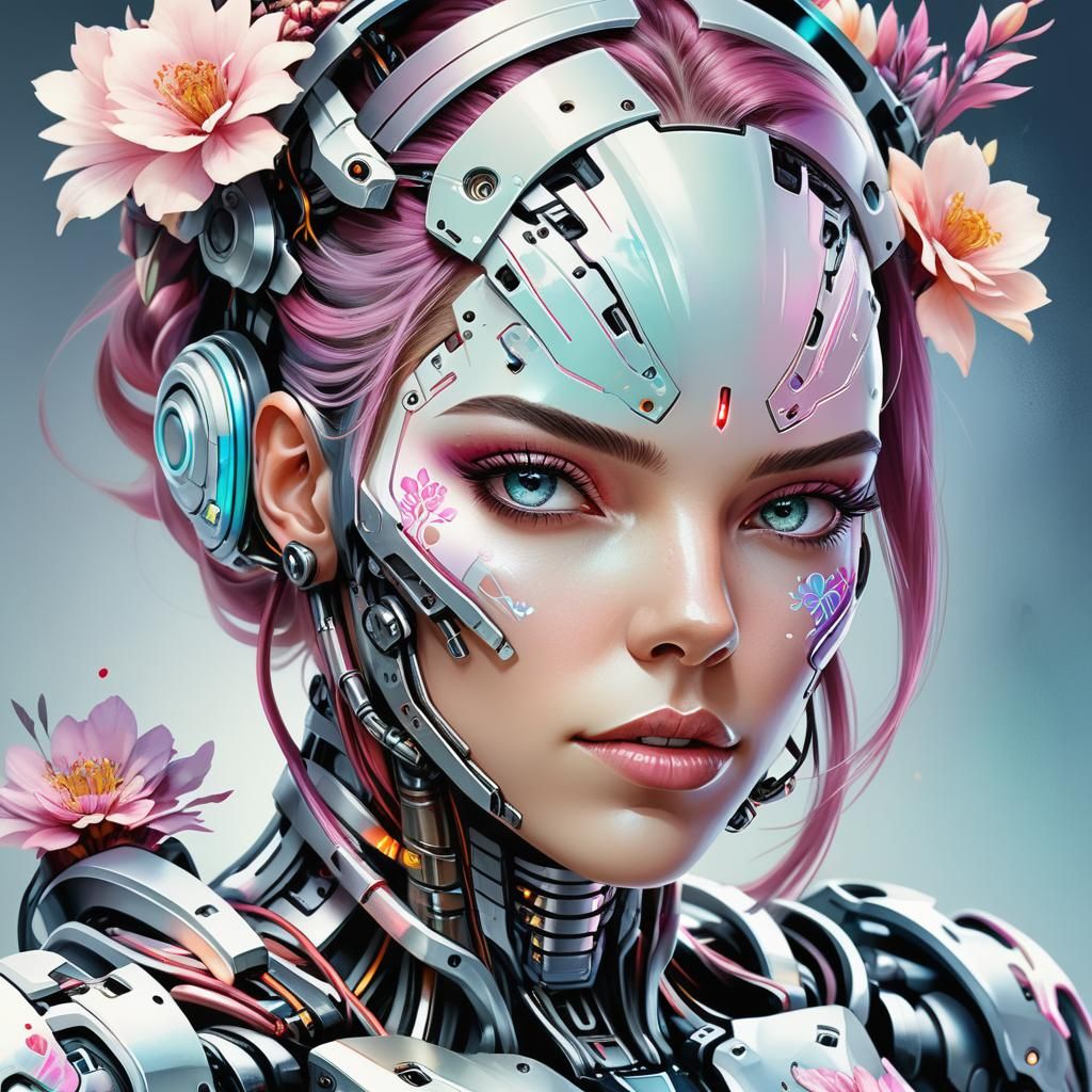 Cyborg girl - AI Generated Artwork - NightCafe Creator