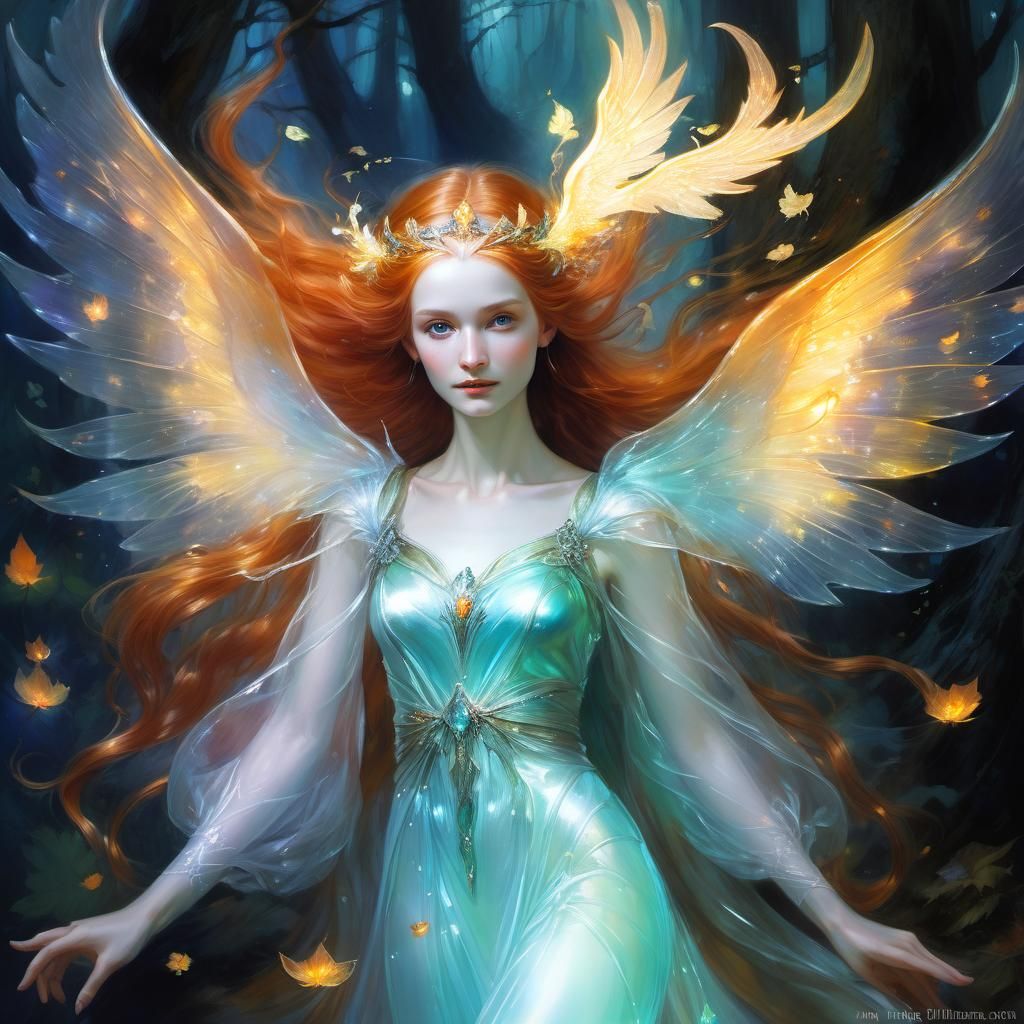 Ethereal Elf in Dreamy Tolkien-esque Fantasy Art