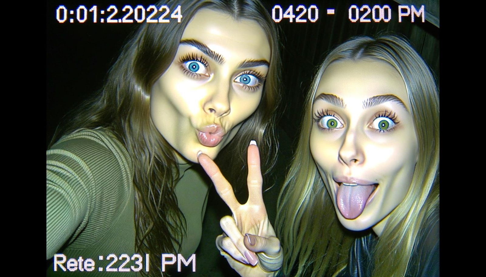 security cam of Megan Fox and Margot Robbie