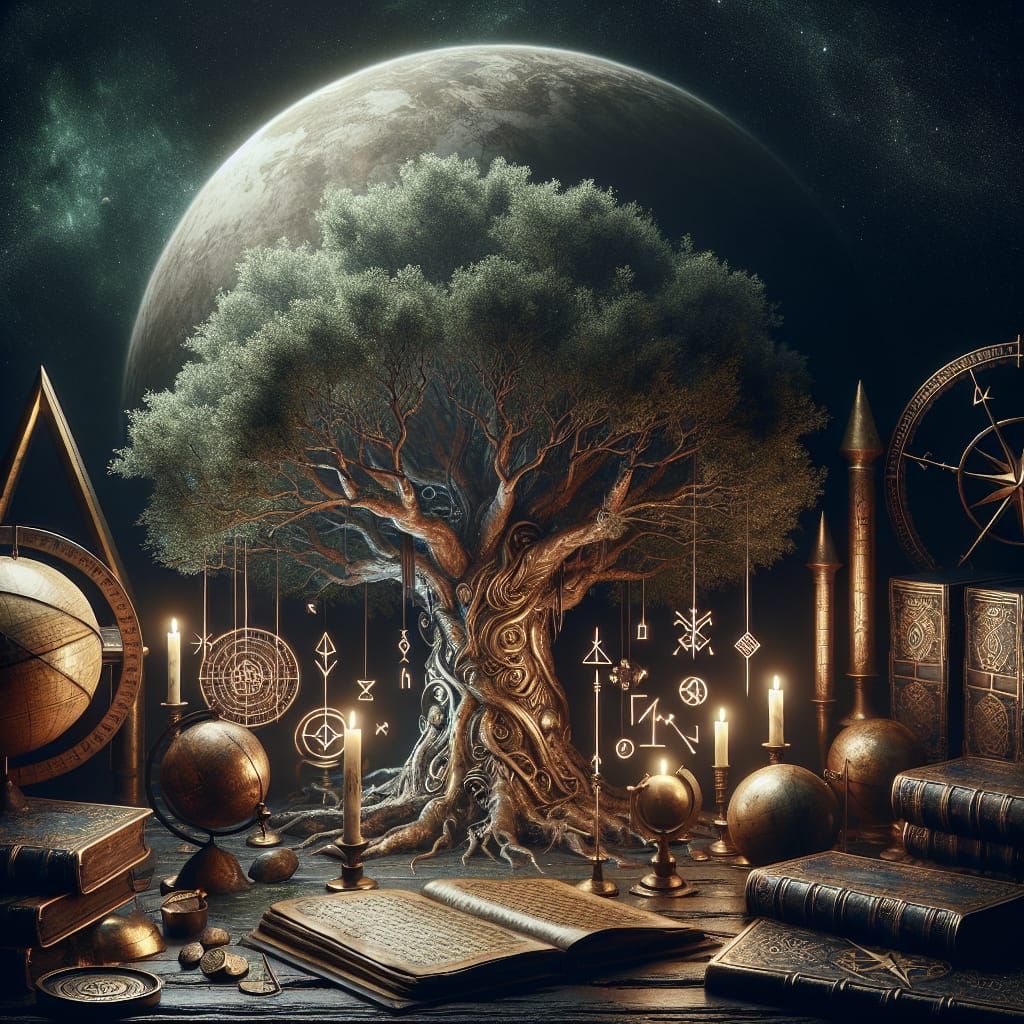 Yggdrasil: Norse Tree of Life in Dark Academia