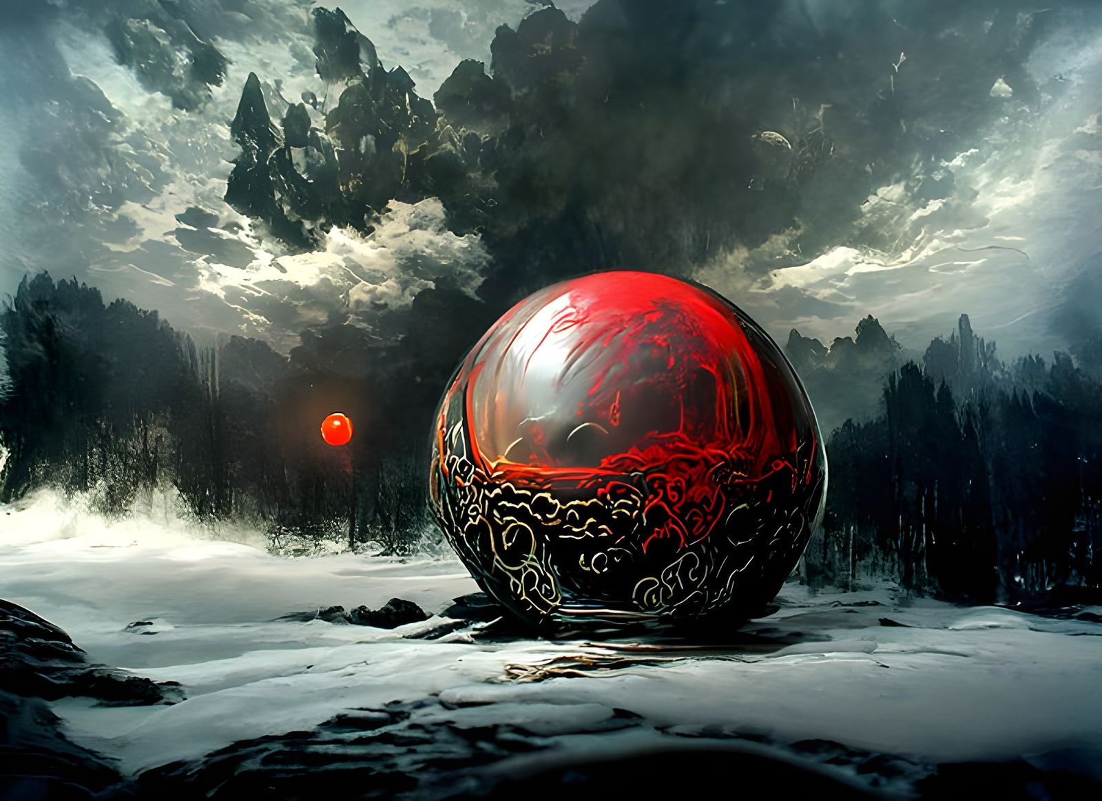The coherent red Orb  by @Dark_AiArt