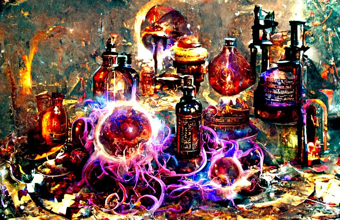 Apothecary Mushroom Potions for Incantations from the Devils...