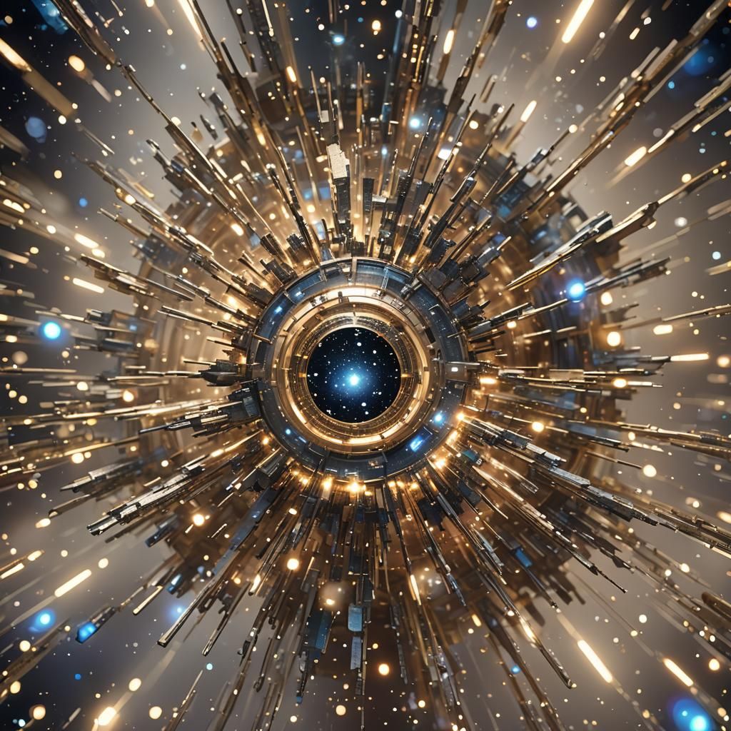 Omega One ;; Galactic artefac ; Center. Hyperdetailed image ...