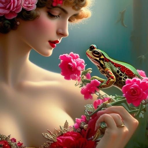 Pretty Girl And Froggy 2