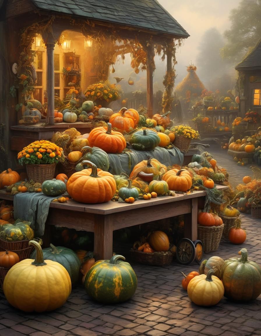 pumpkins and gourds  by @Veils