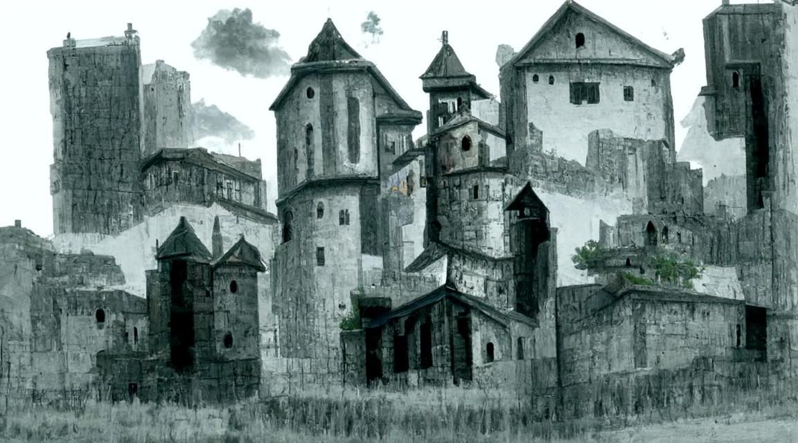 Hyperdetailed medieval city, synesthesia hyperdetailed expan...
