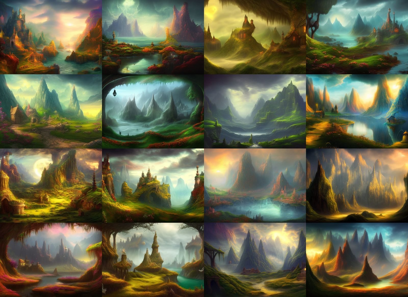Fantasy landscape in a bottle