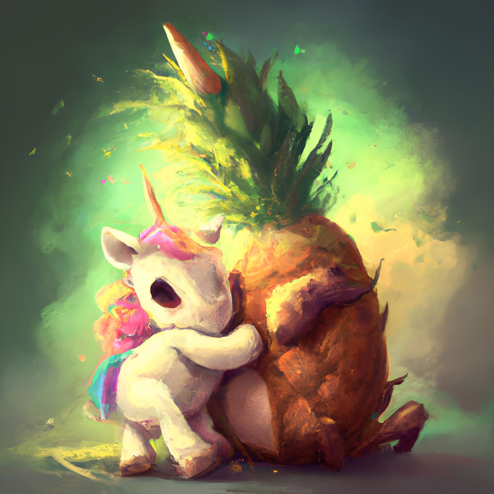 unicorn pineapple AI Generated Artwork NightCafe Creator