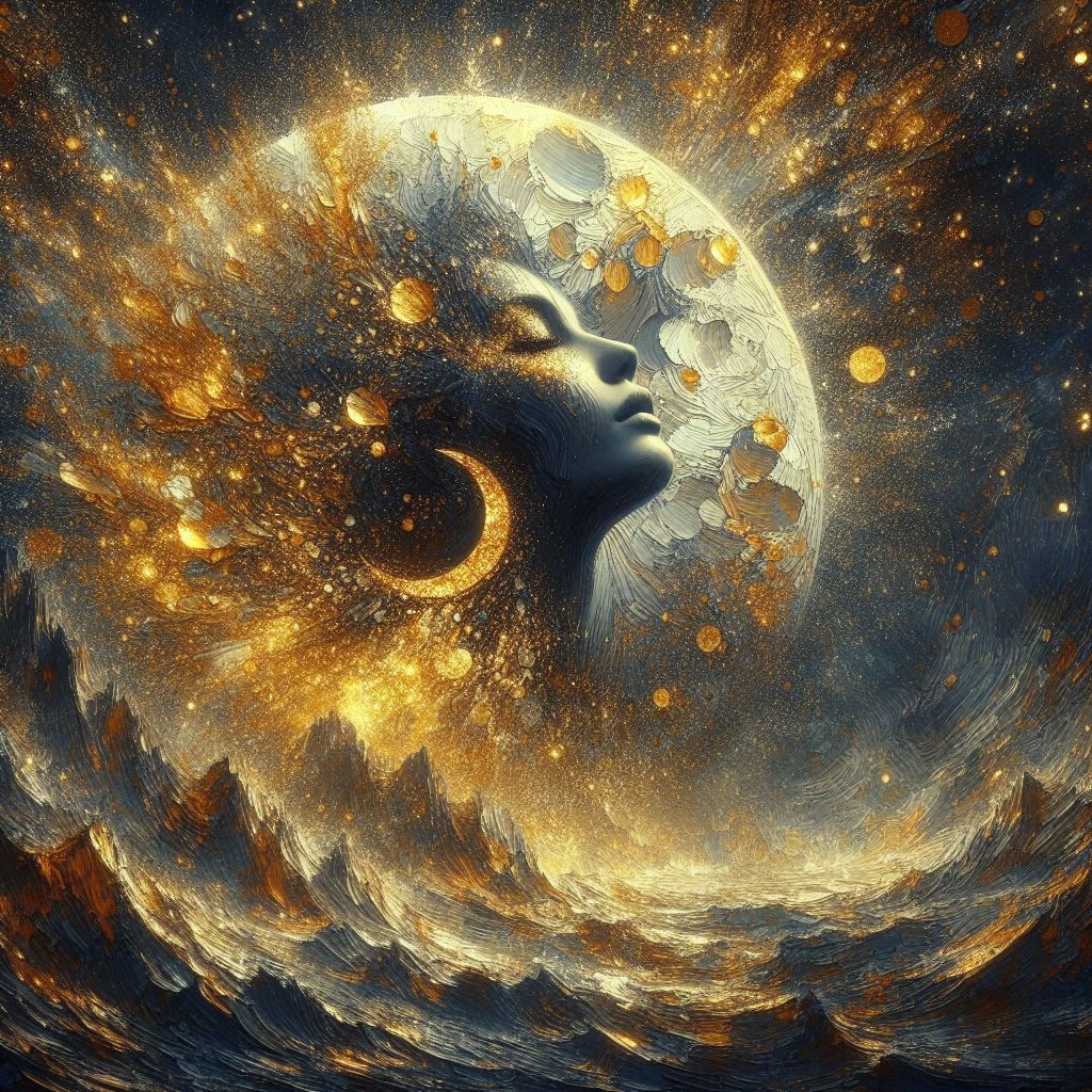 Gilded Dreams Beneath the Eternal Moon