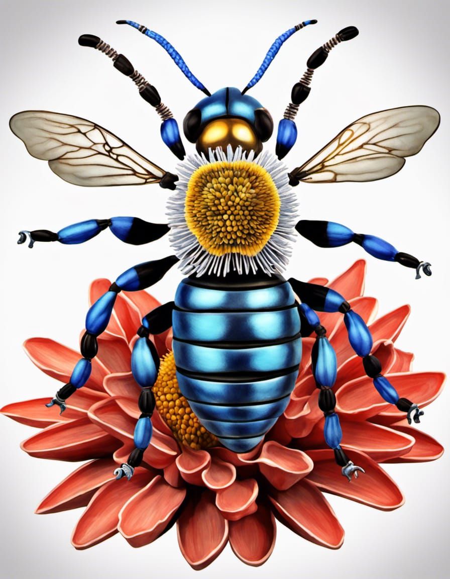 Australian, Native, Fauna, blue banded bee, Amegilla, Intuit...