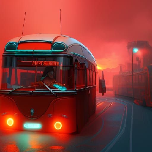 funny girl in a bus