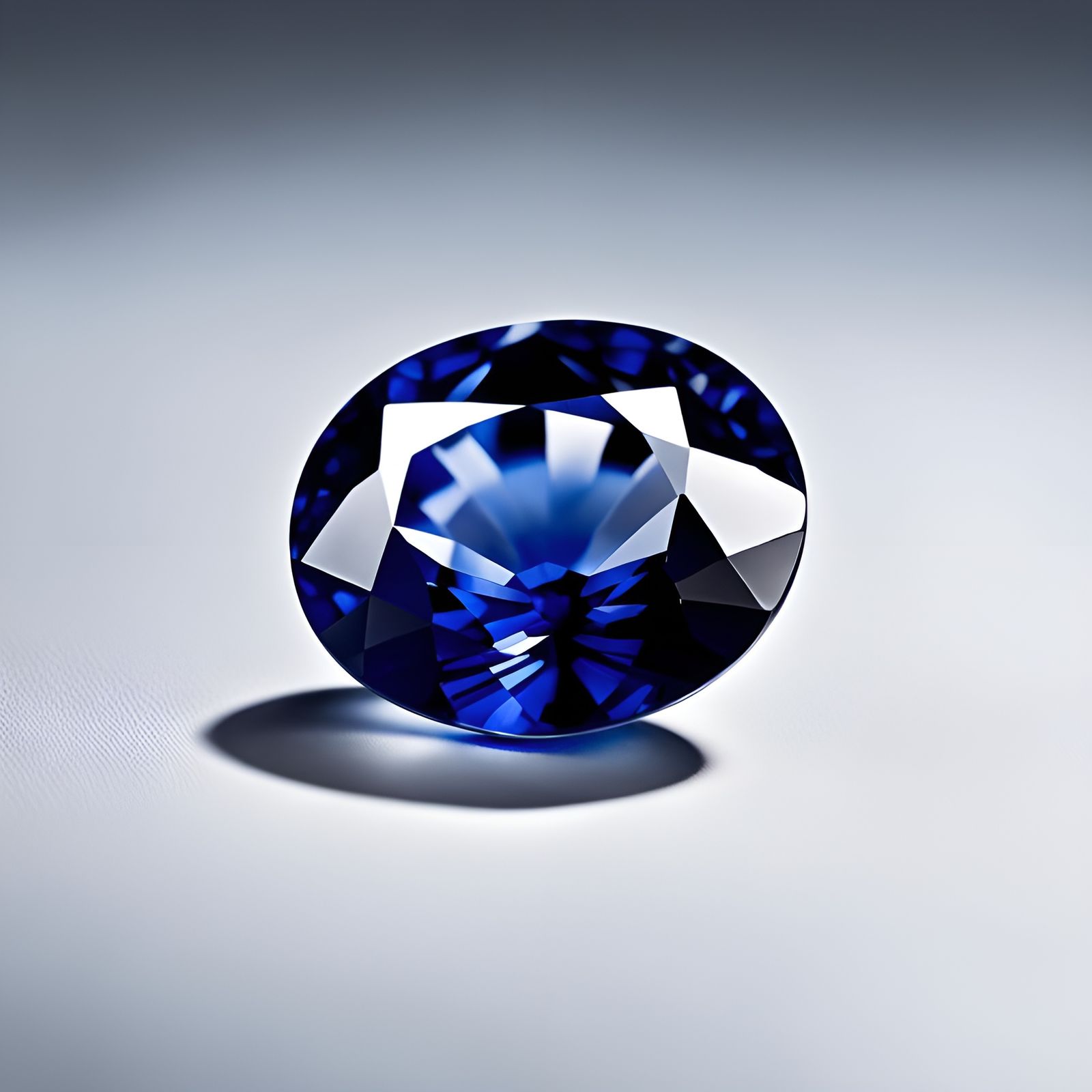 A single gemstone, (no other gems visible), sapphire gemston...