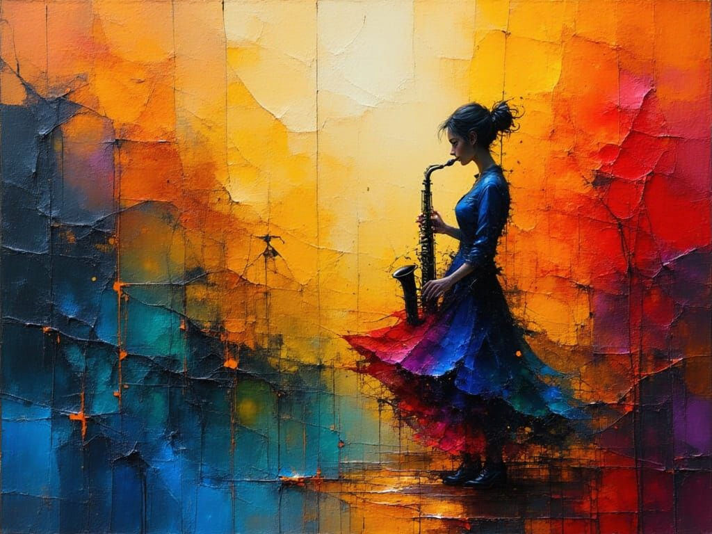 A jazz musician with a saxophone and solitude