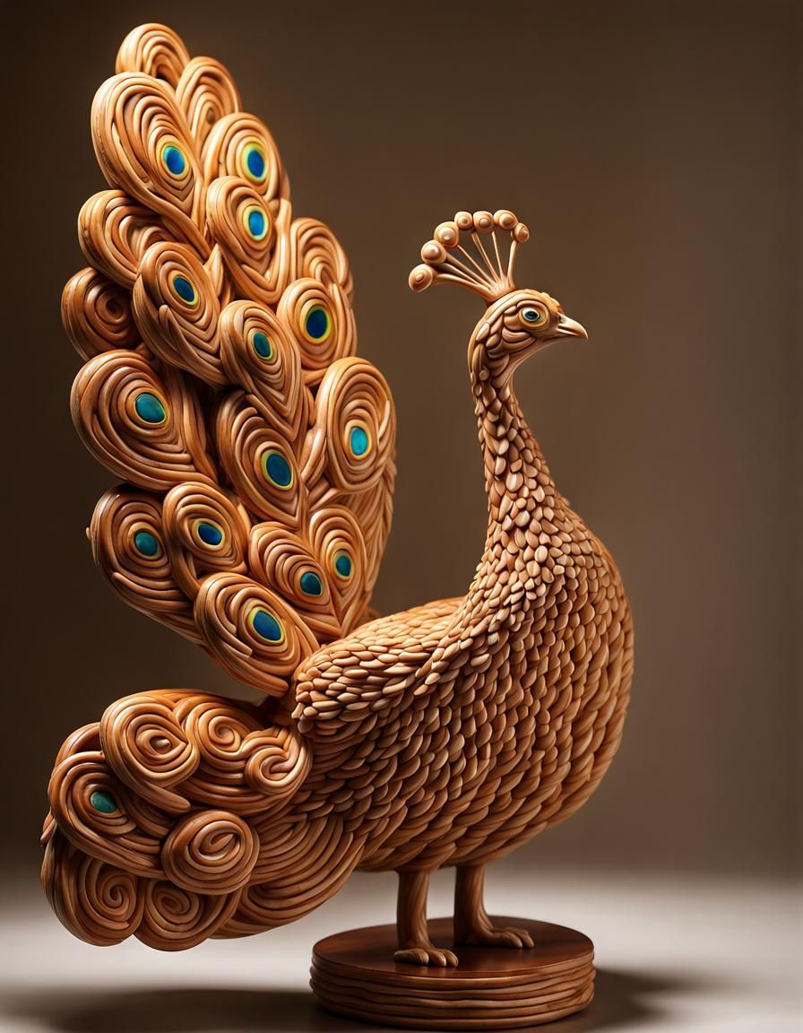 A detailed Pretzel sculpture meticulously carved into the sh...