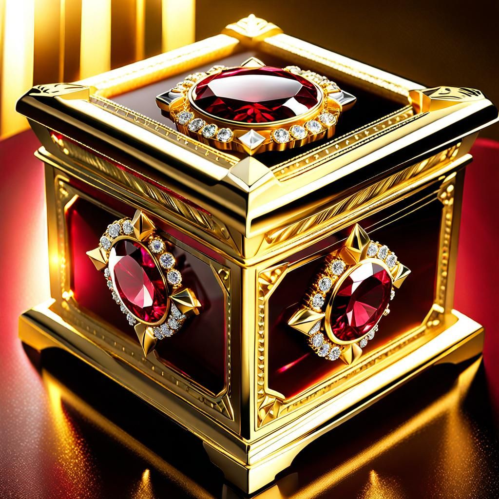 Gold Treasure Box  by @INTERCEDENCE