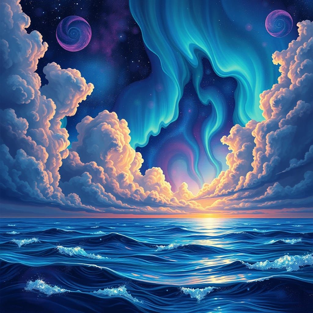 Sunset at the sea  by @Corn Clay