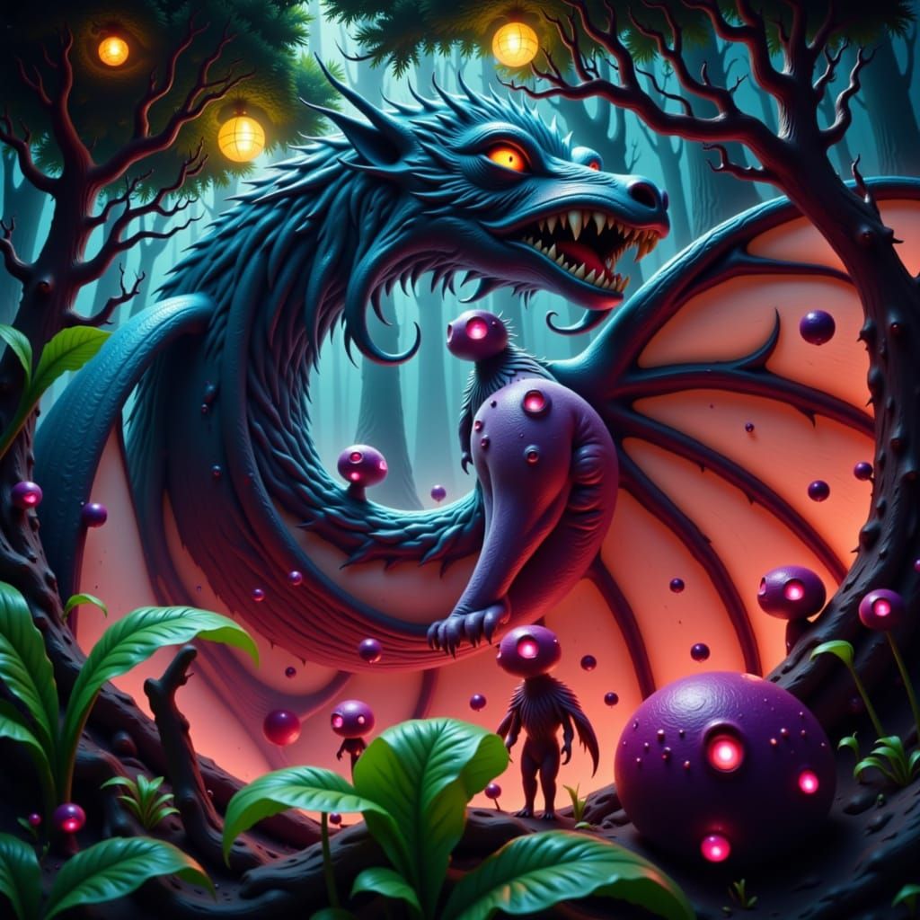 Creatures <lora:Night Hunter:1.0>