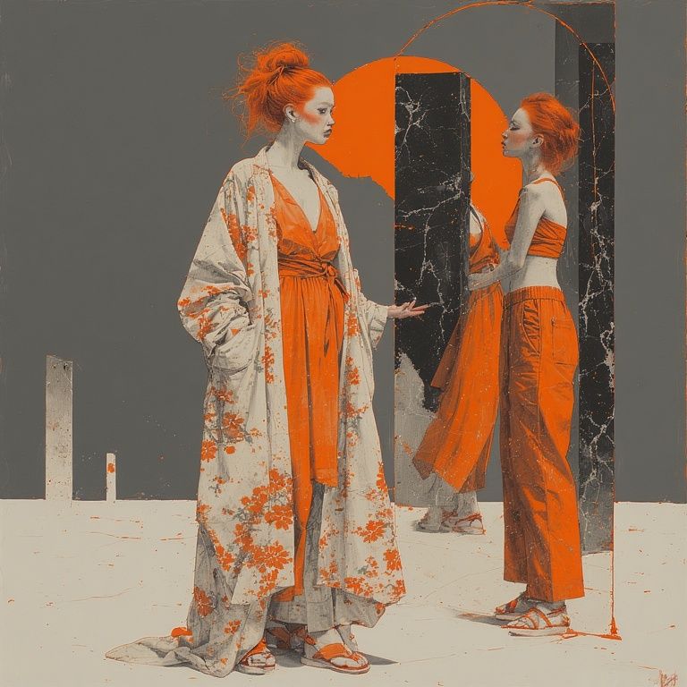 Orange mirrored
