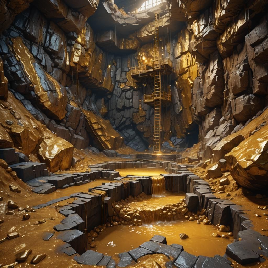 Real Gold Mine under ground chambers.