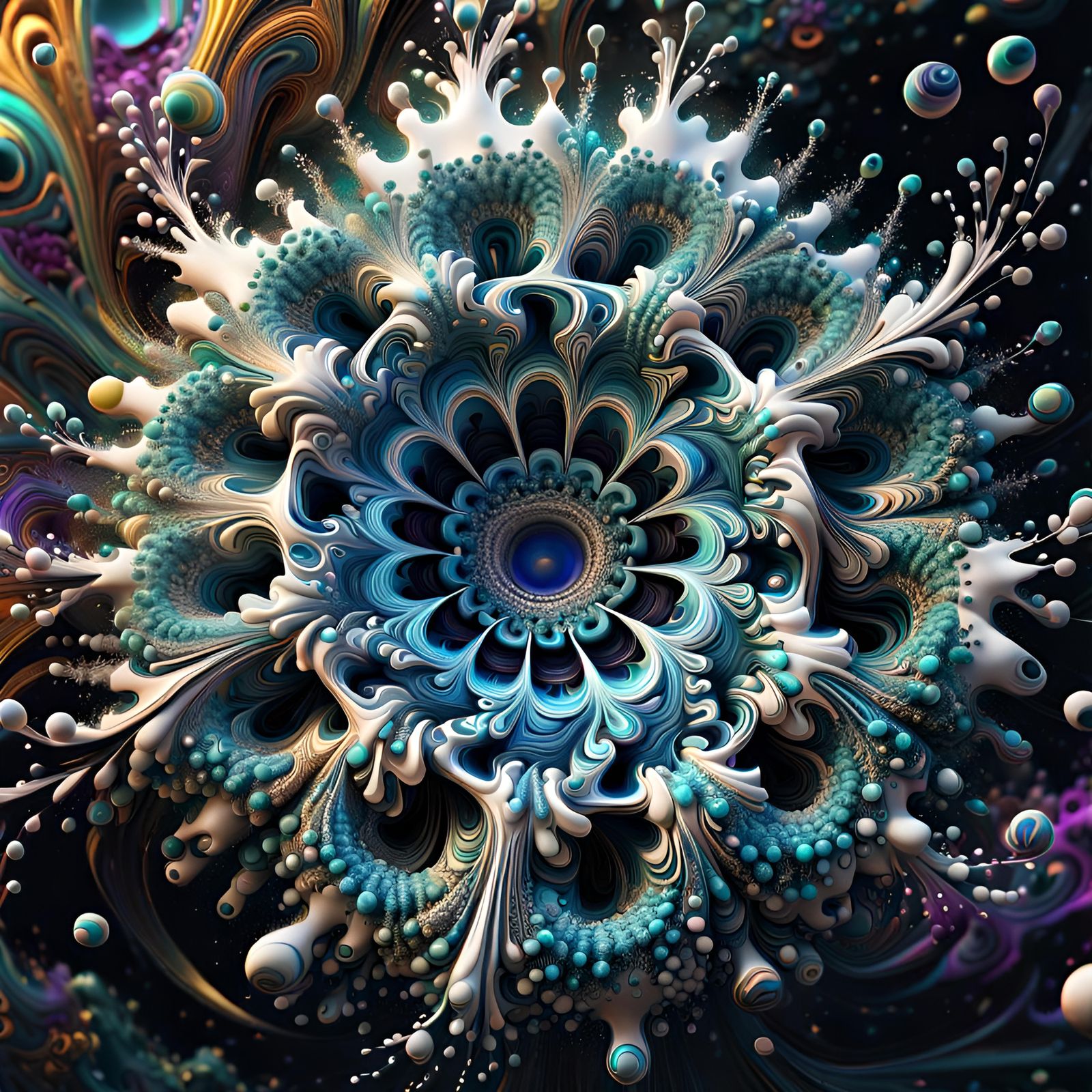 Fractal fluid vortex , 06apr24 - AI Generated Artwork - NightCafe Creator