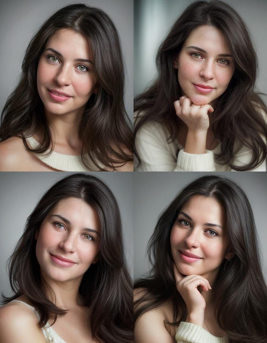 "A Perfect Realistic Rendering Of A Dark Haired Beauty, Mast...