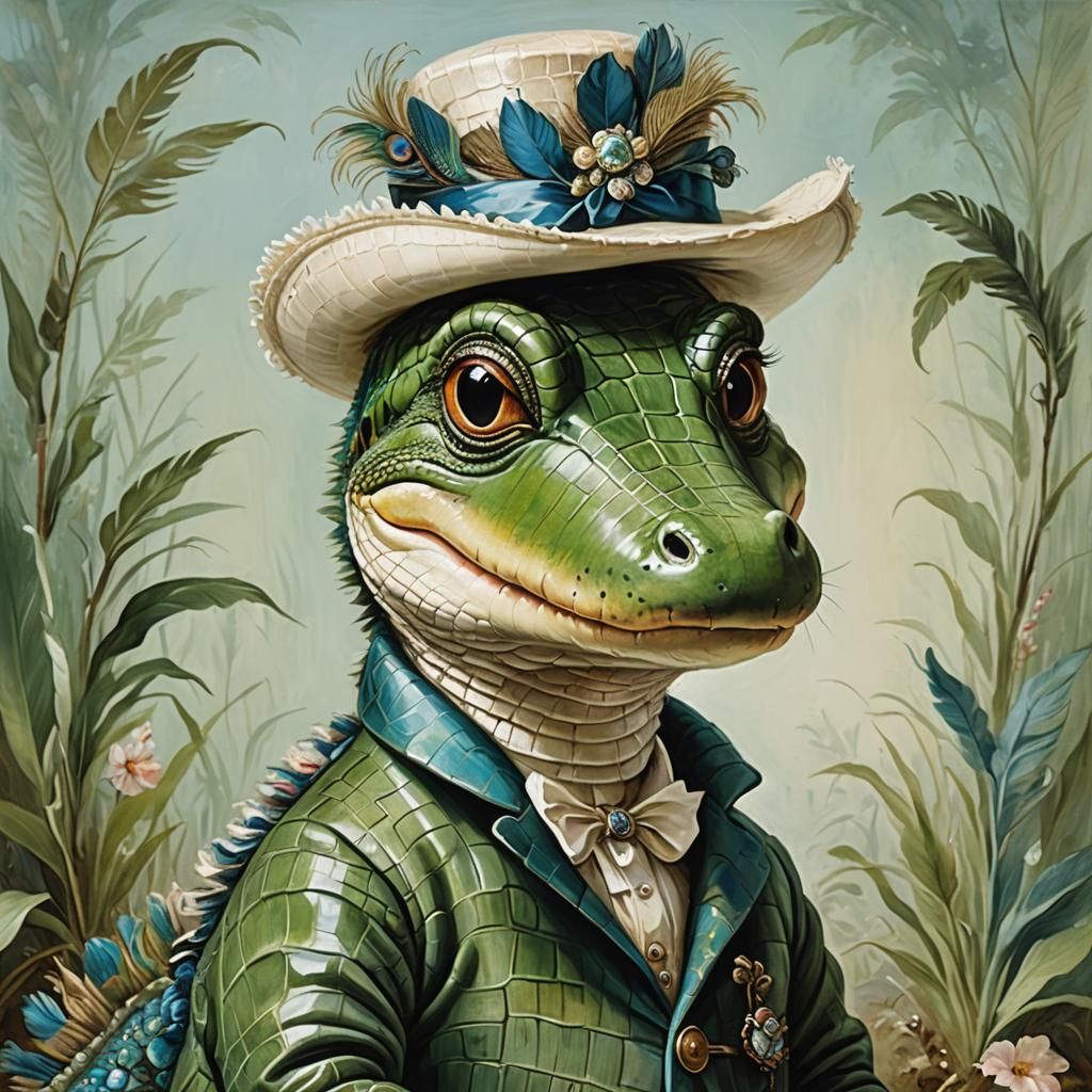 a delightful and joyful crocodile