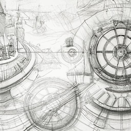 The time machine sketch - AI Generated Artwork - NightCafe Creator