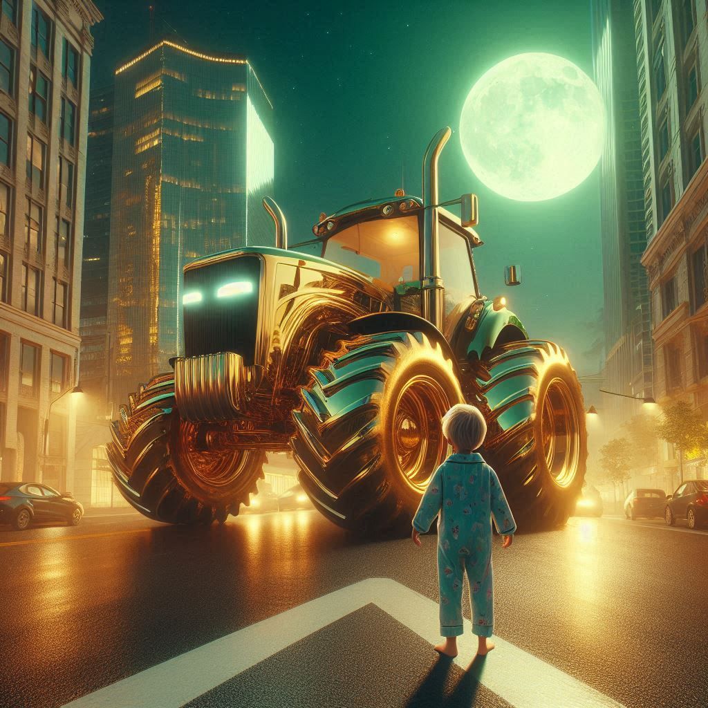 John Deere green moon