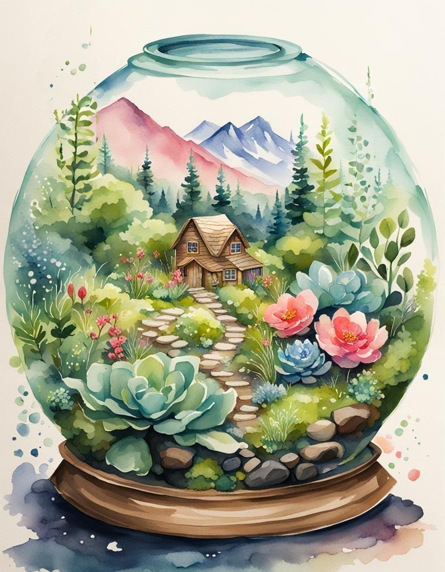 An Alpine terrarium   by @Northview