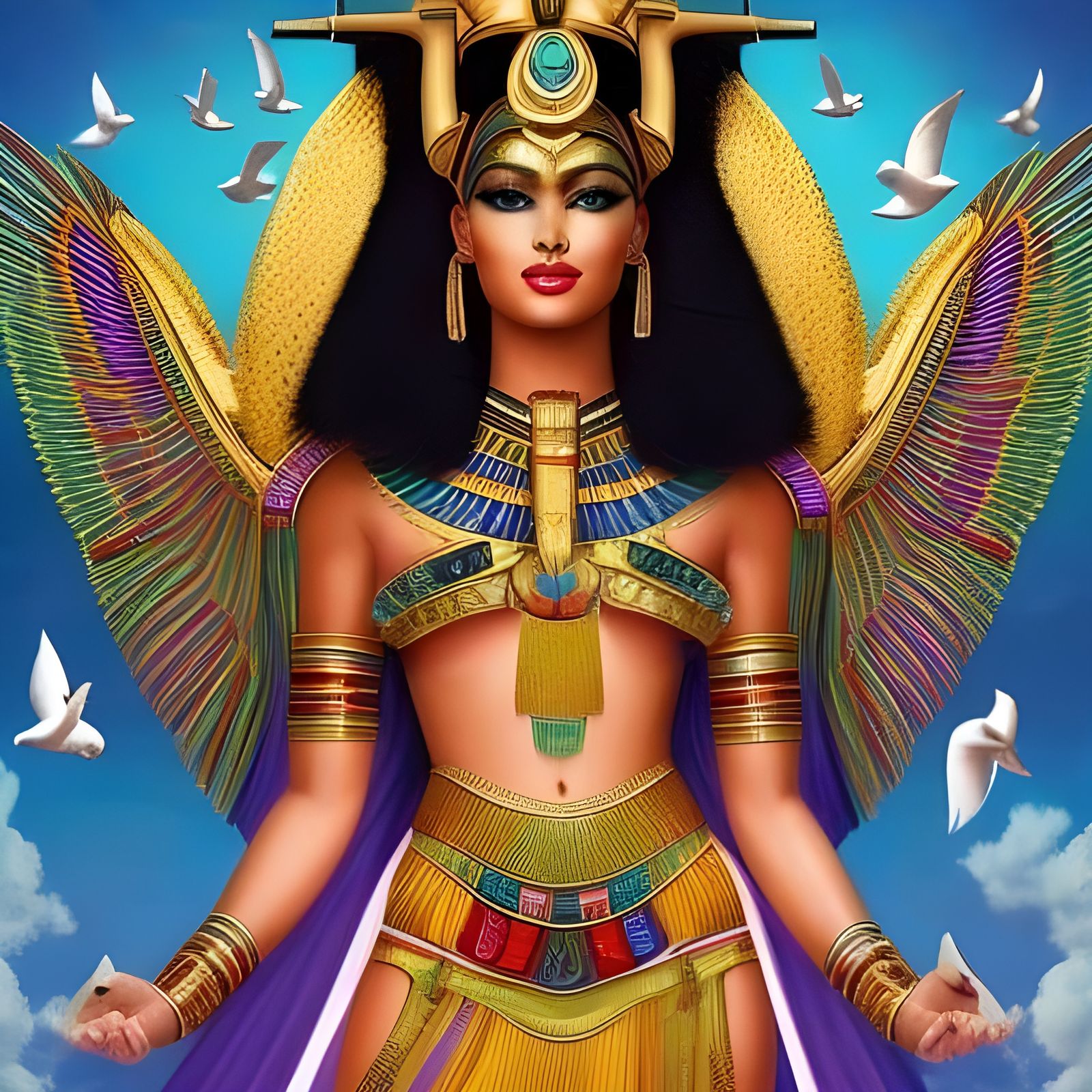 Egyptian Goddess Hathor Goddess Of Beauty Love Women The Sky Fertility Music And Dance
