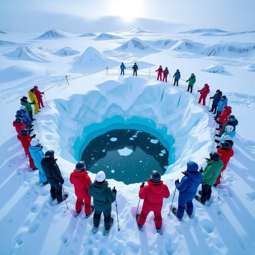 Ice Sculpture of a Woman
