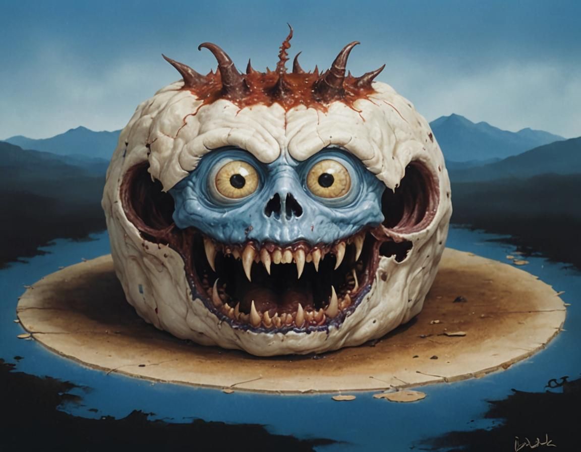 Blue faced demon