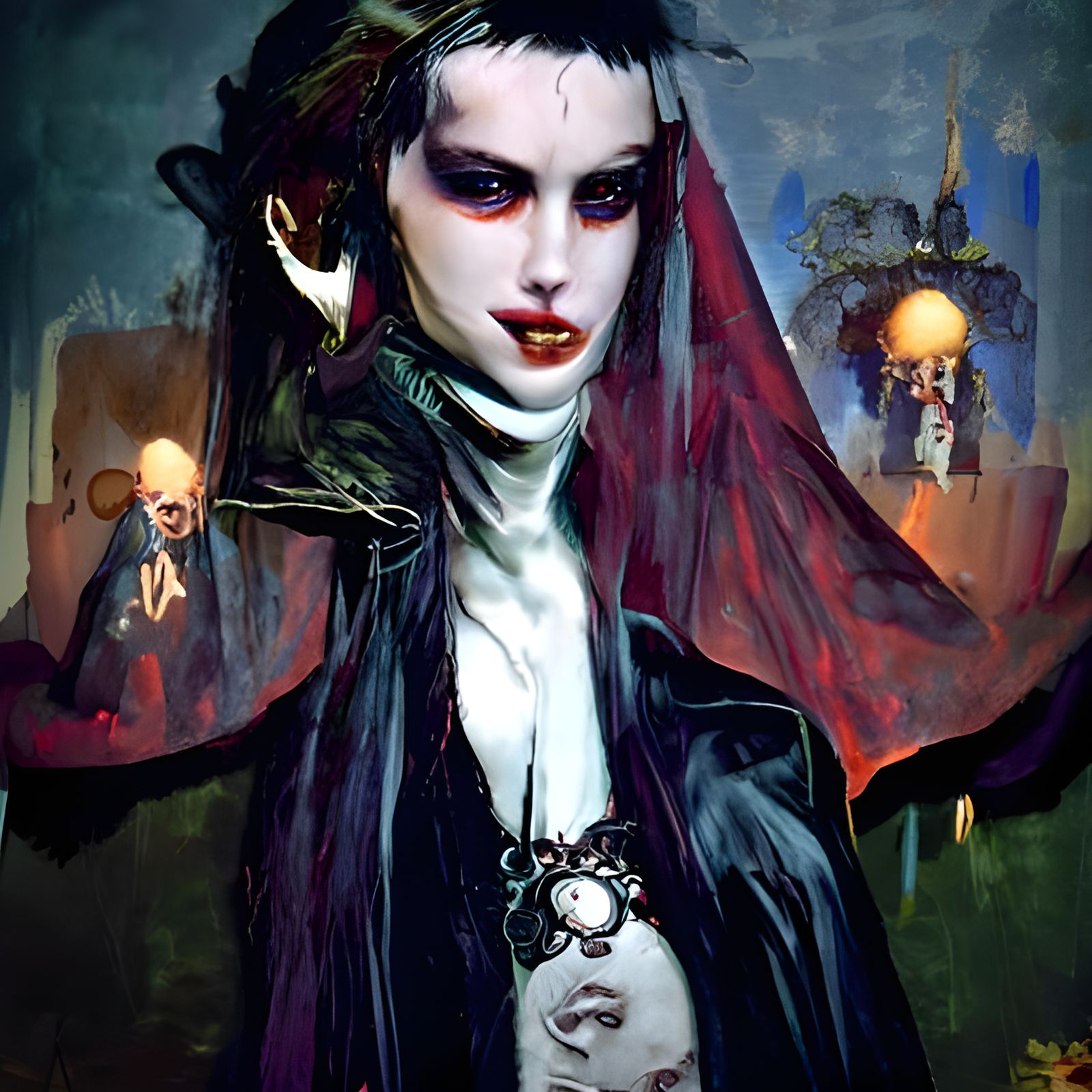 Portrait of a Vampire Gerald Brom gothic art romanticism bea...
