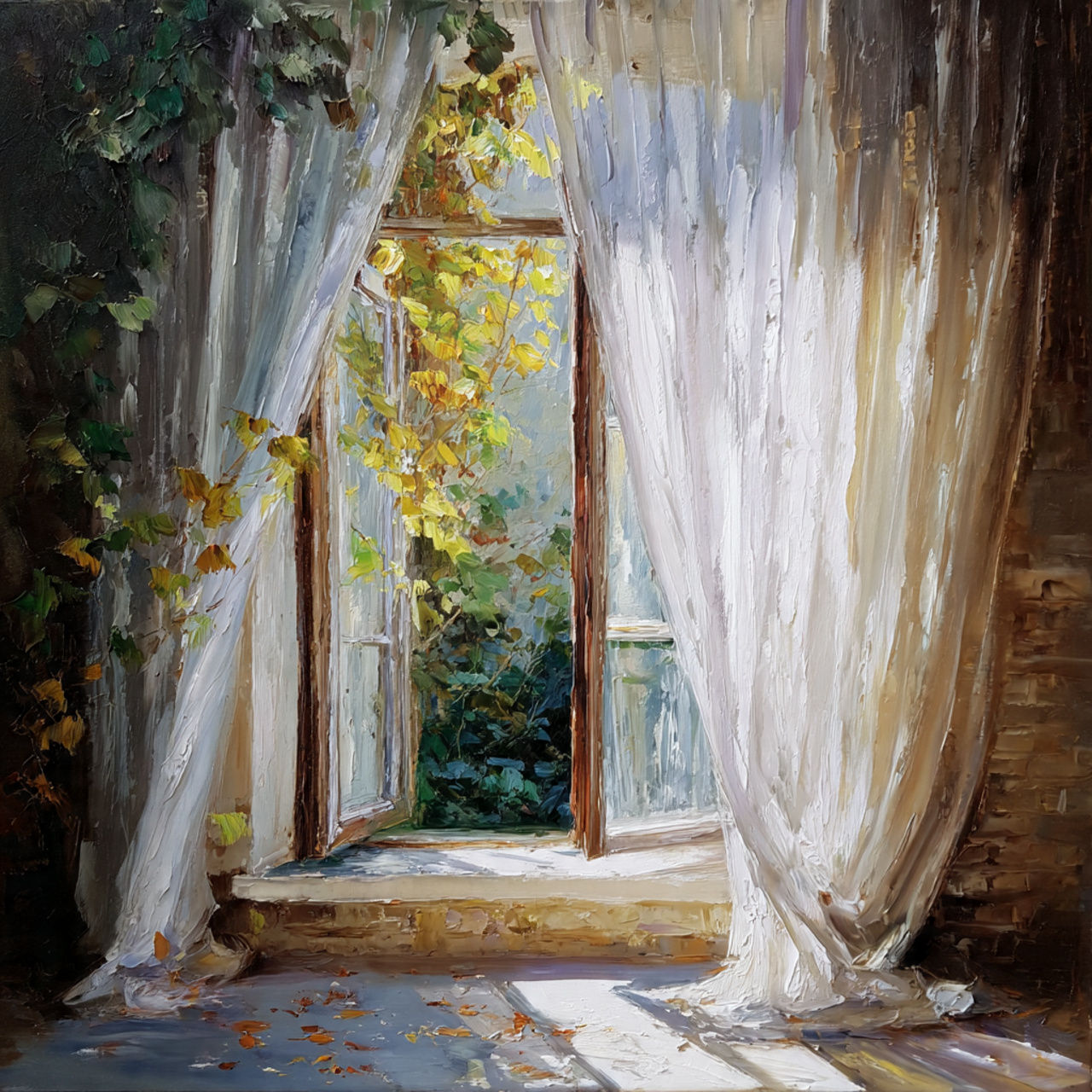 Open window to the garden