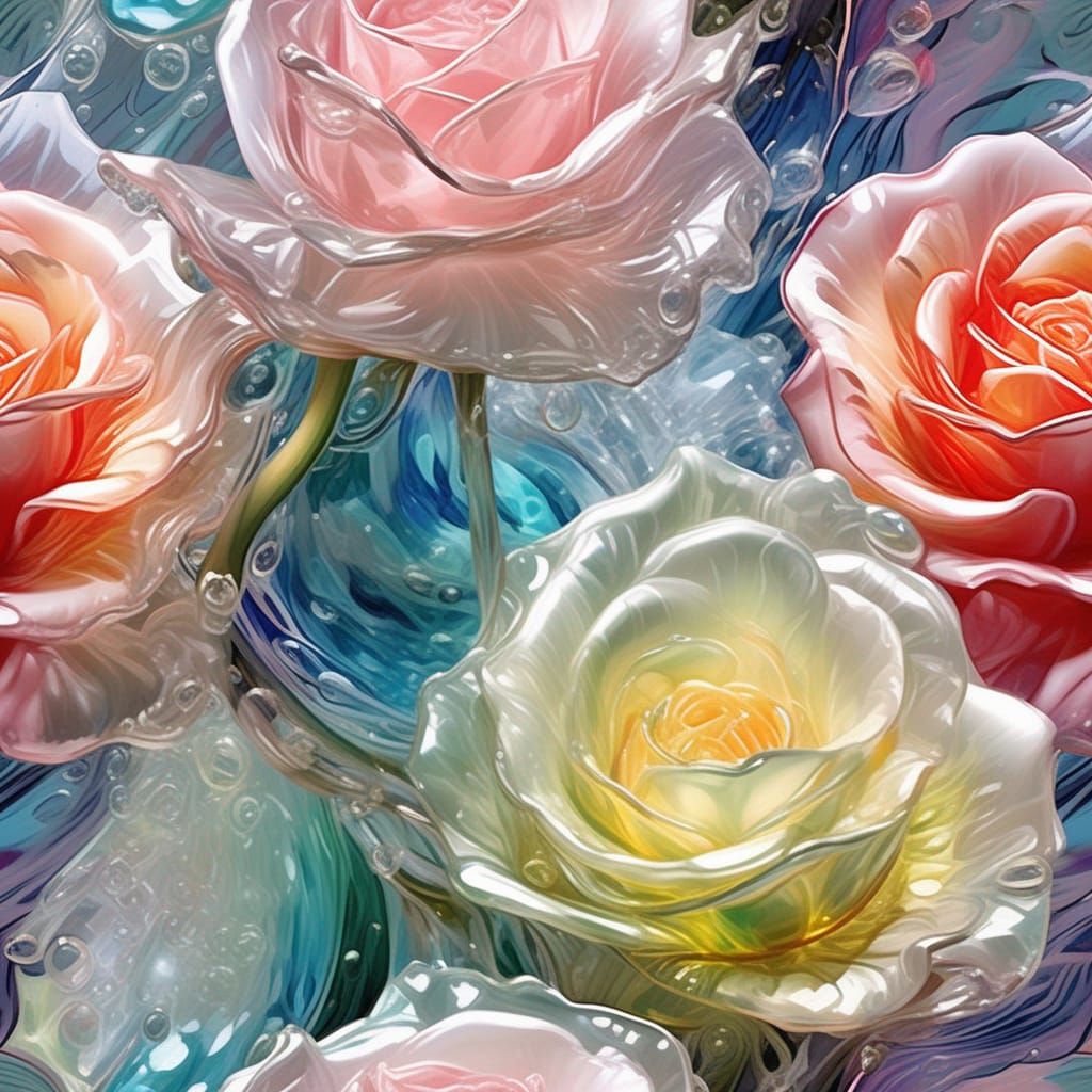 Raindrops on Glass Roses.....