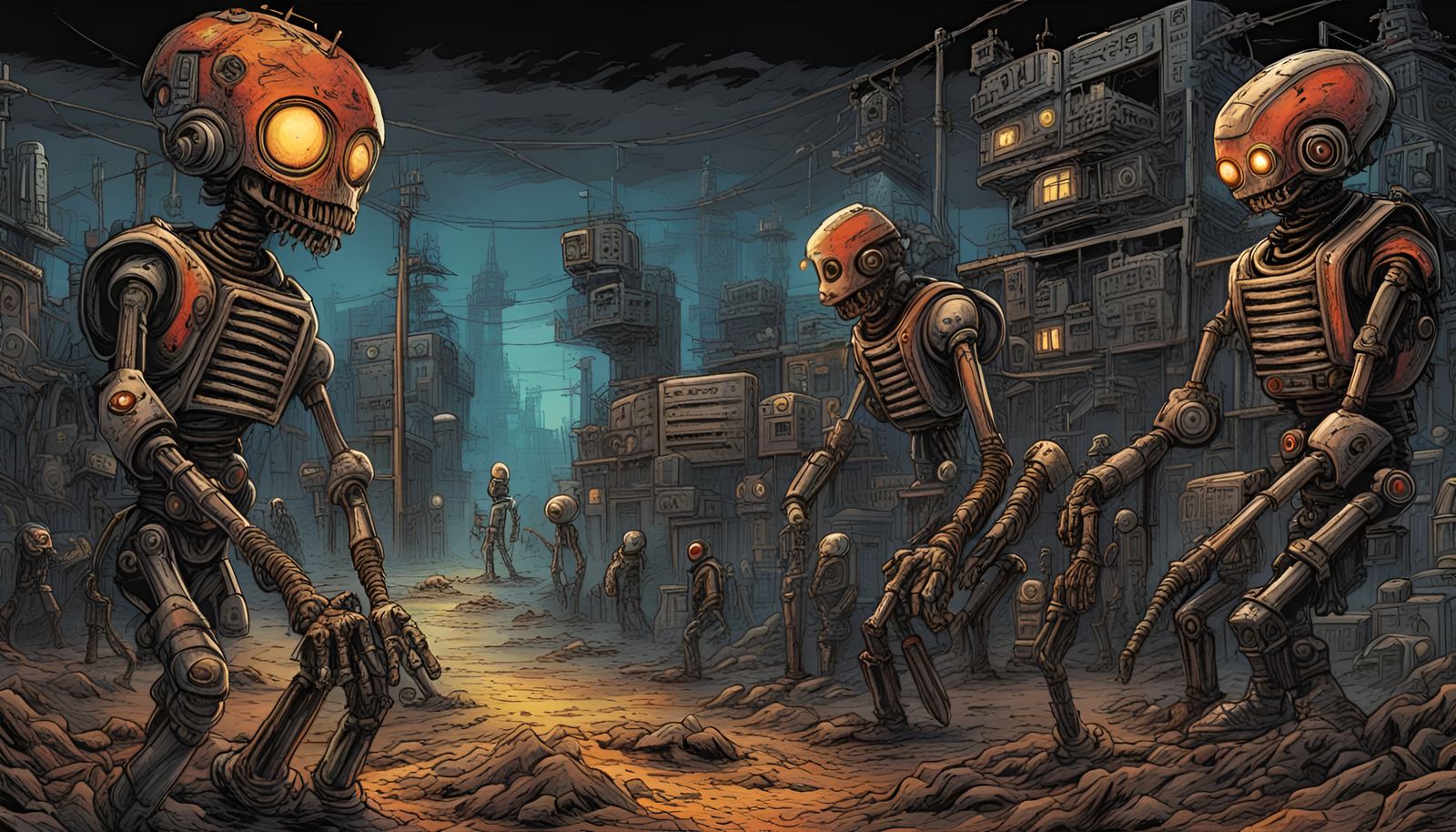 creepy robots from hell