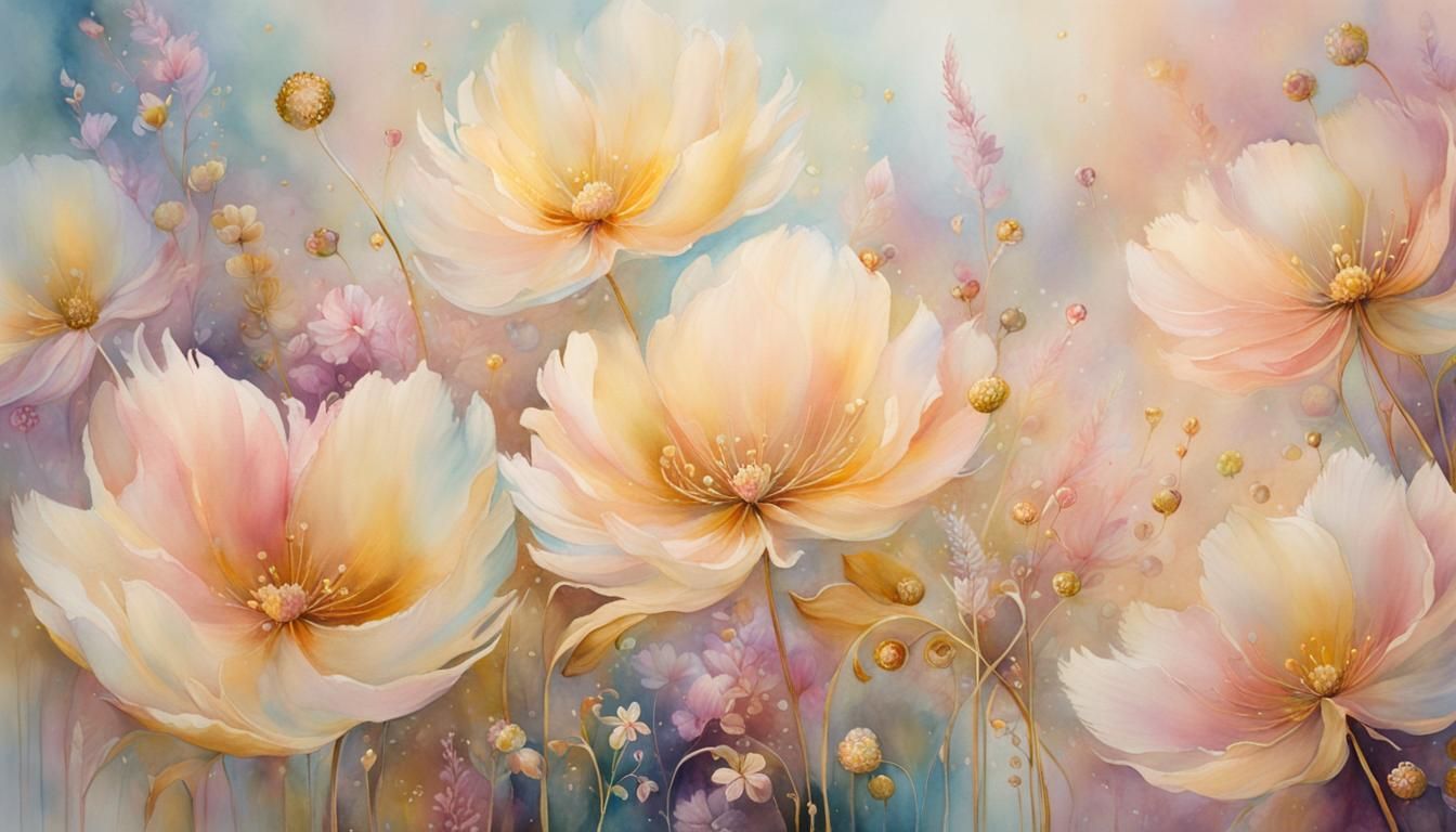 Celestial Flowers  by @Textured Color