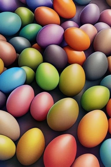Chicken Laying Watercolor Rainbow Easter Eggs Insanely Hyper...