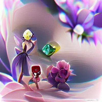 gems and flowers