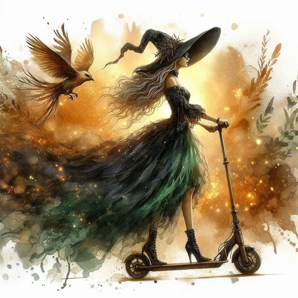 Scooter Witch  by @Domae