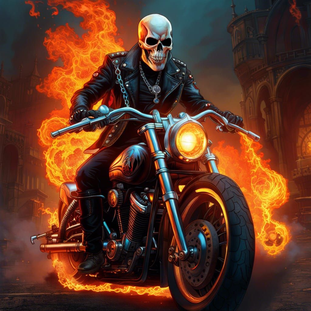 Ghost Rider - AI Generated Artwork - NightCafe Creator