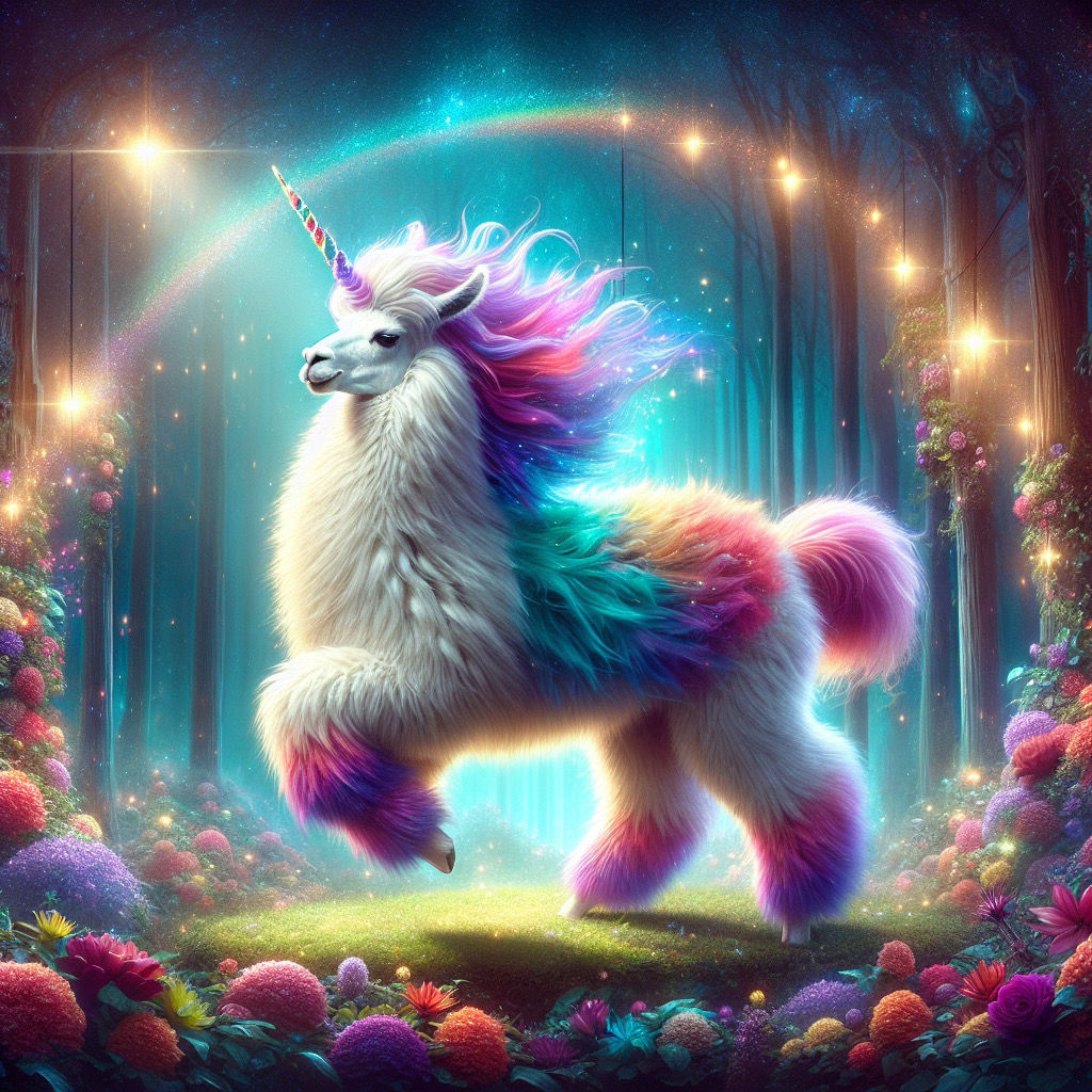 Majestic Llamacorn! - AI Generated Artwork - NightCafe Creator