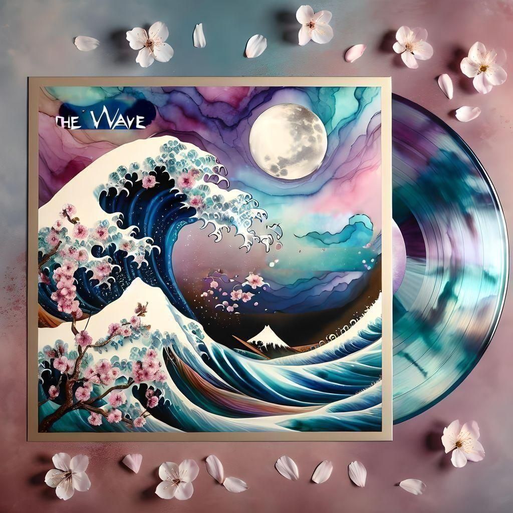  record album cover for a band called 'The Wave'     by @Magdalene