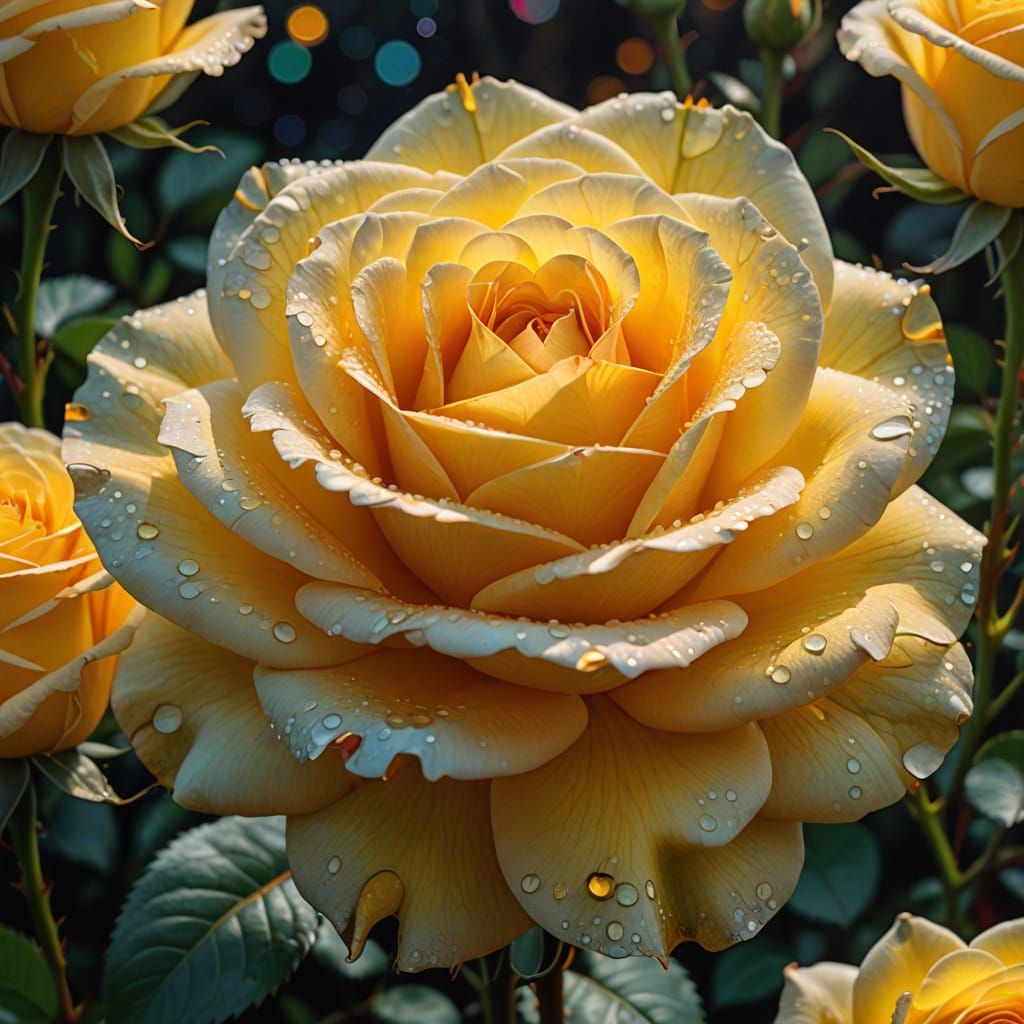 majestic yellow rose flower  by @Mapont