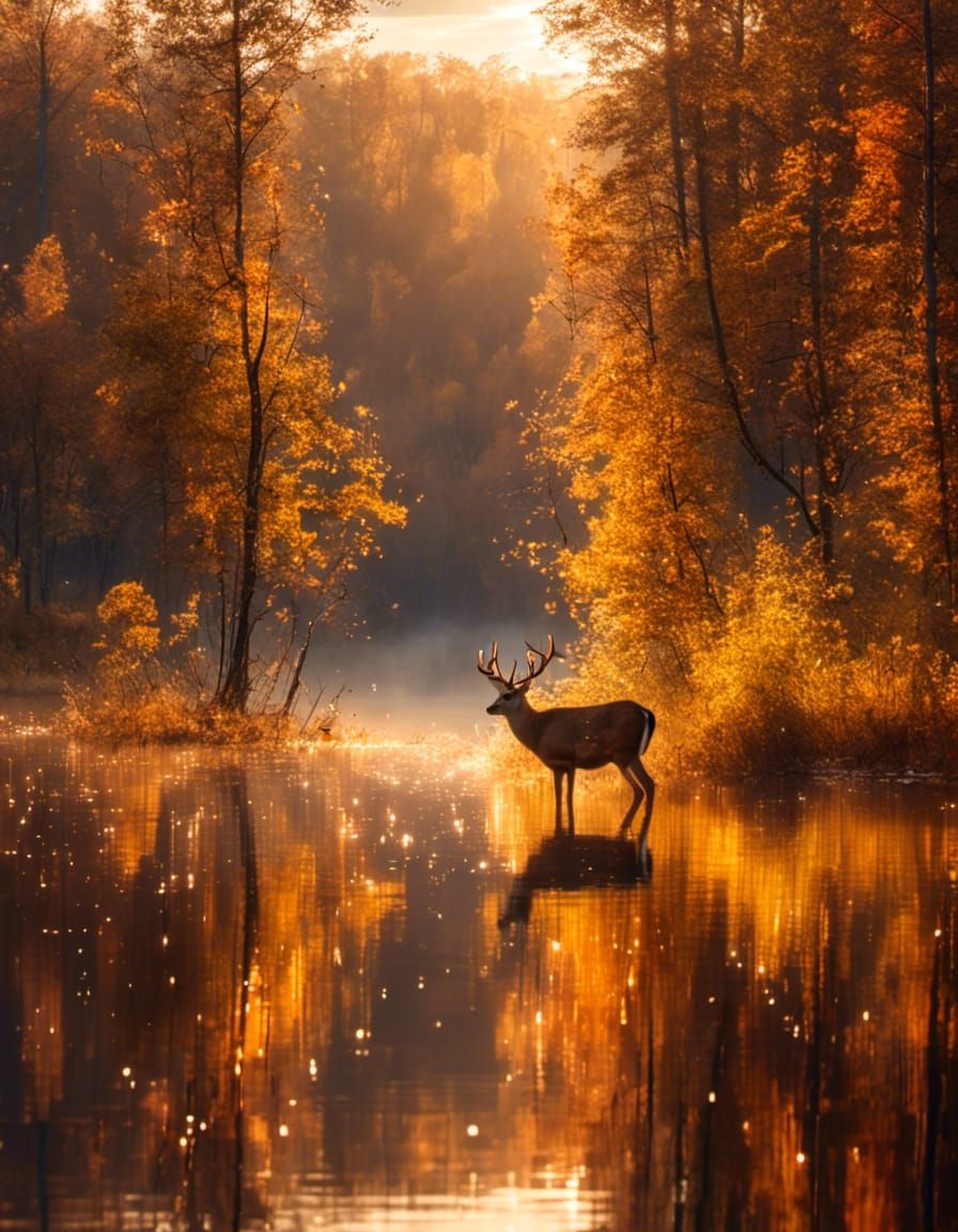 Deer In Landscape