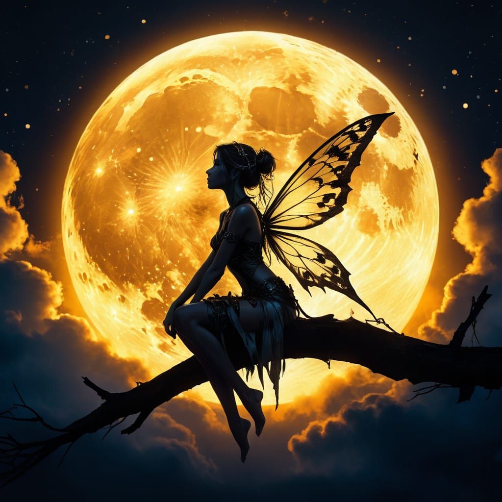 Fairy by the light of the moon  by @Superbear