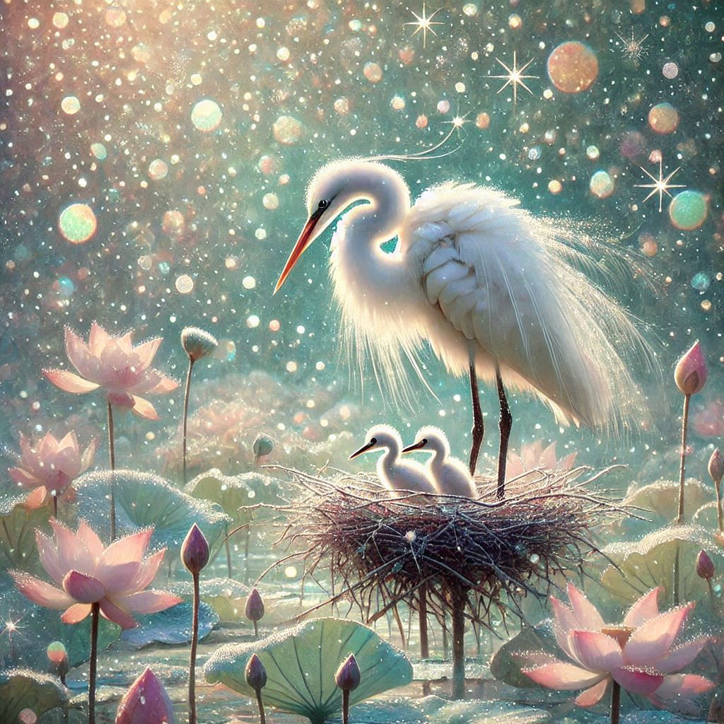 Whimsical Great Egret
