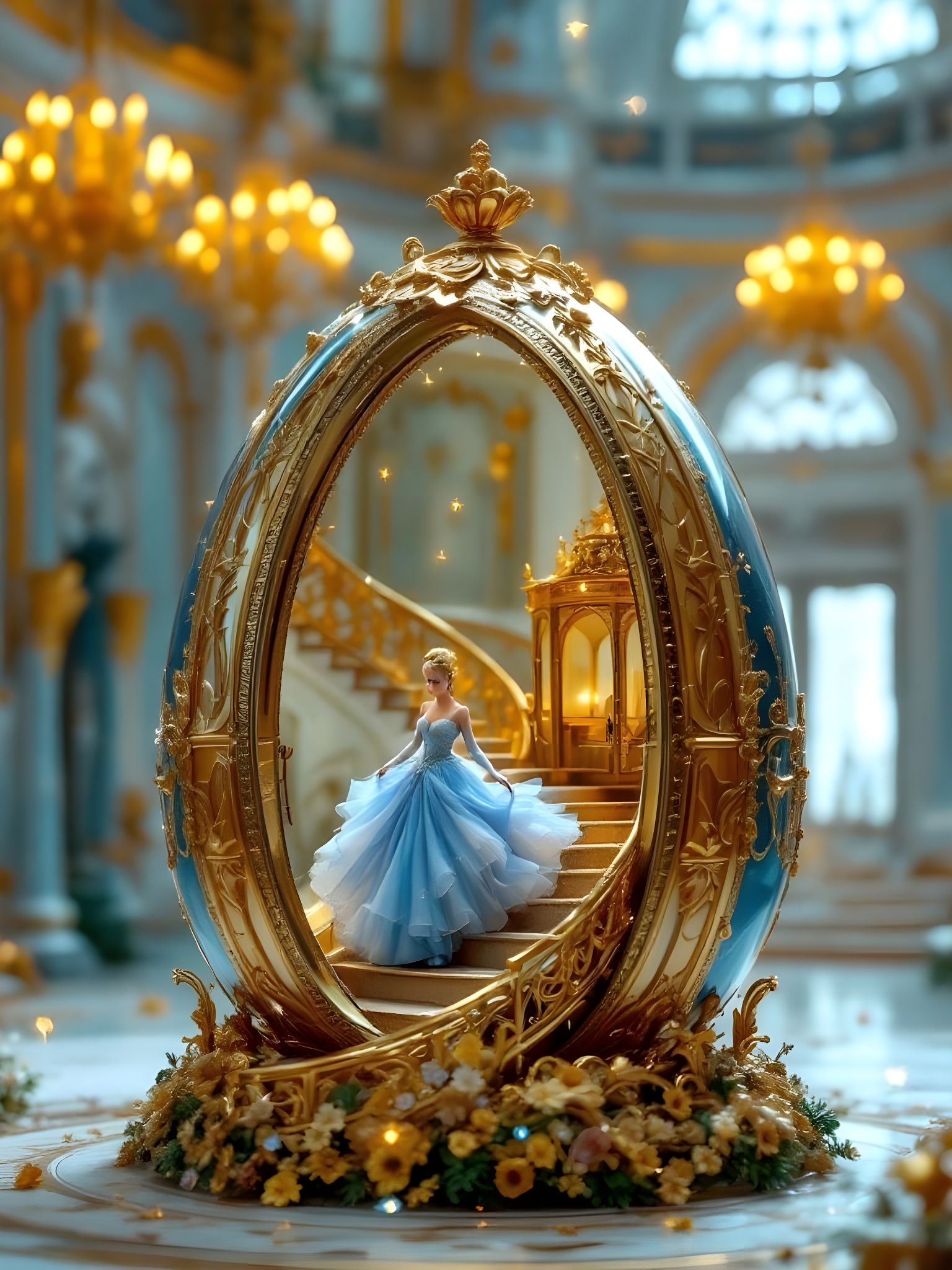Cinderella in a Fabergé Egg World  by @Gary Murakami