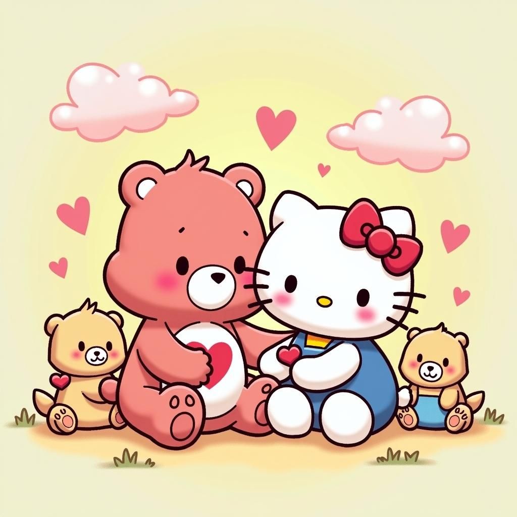 Cae Bear Hello Kitty,