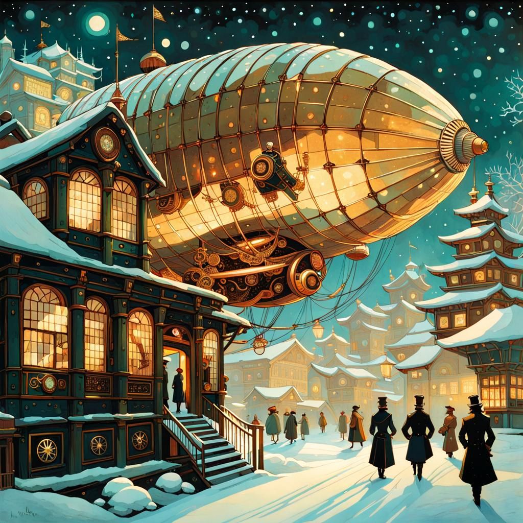 The Airship Station  by @Eidolon